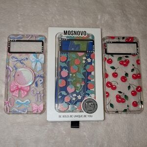 Google Pixel 8 Phone Berry and Bow Phone Case Set